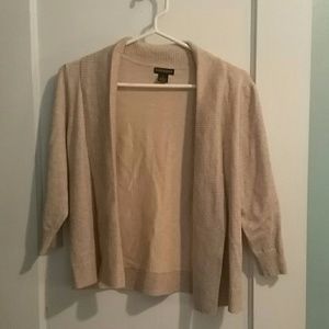 Tan 3/4 Sleeve Cardigan